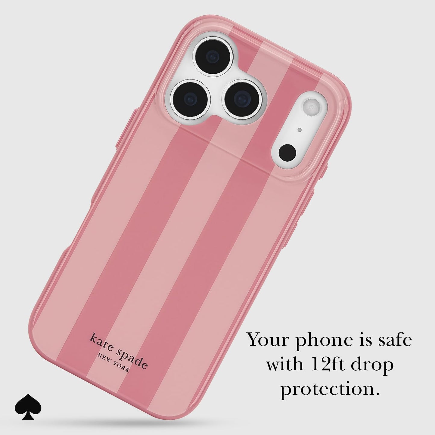 kate spade new york iPhone 17 Pro Case - Stripe Rose Coral