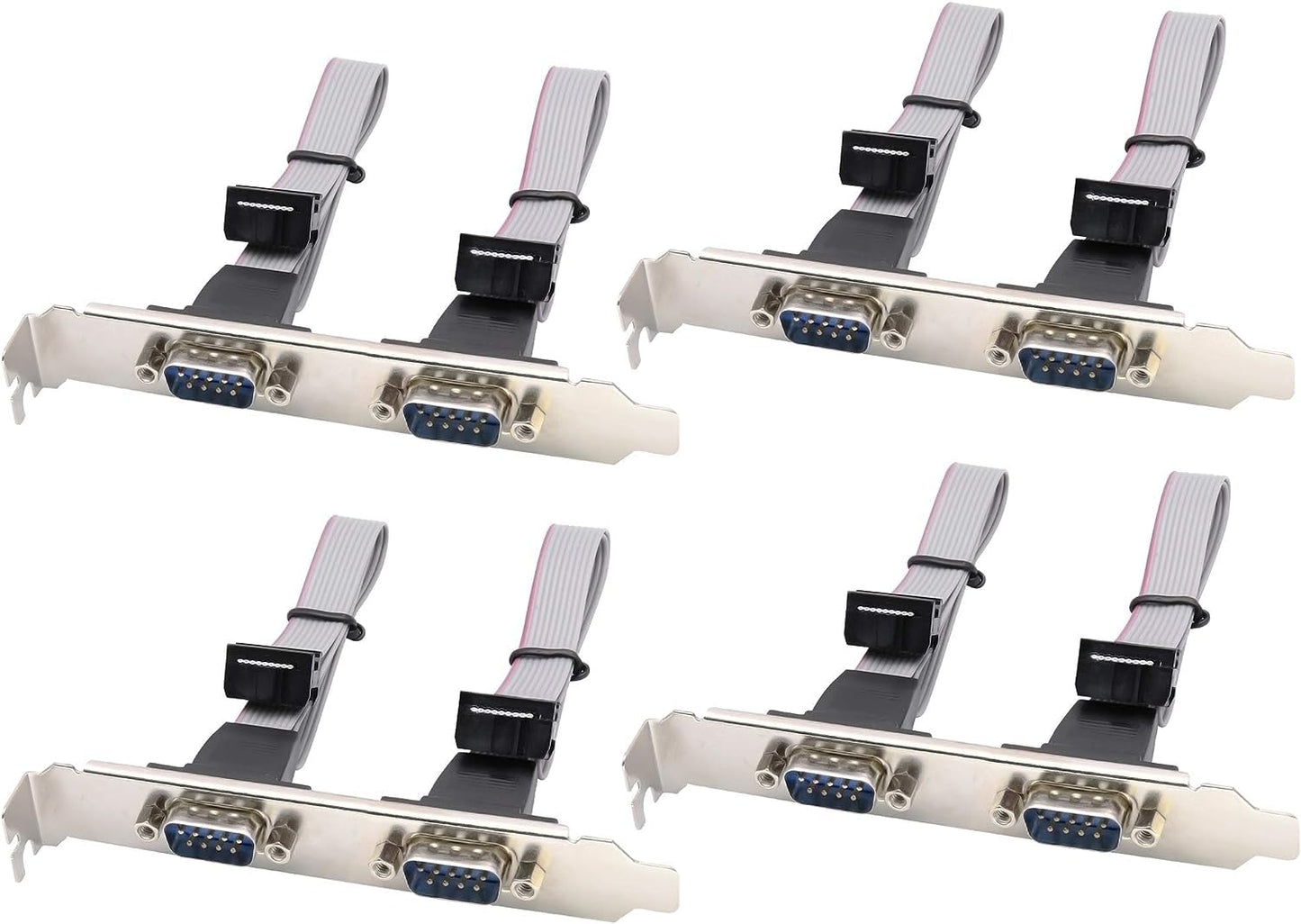 zdyCGTime 2 Port DB9 RS232Serial Port Bracket to 10 pin HeaderRibbon Cable Connector Adapter, DB9 Serial Male to 10P Motherboard Header Panel Mount