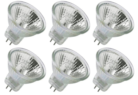 CTKcom MR11 12v 20w Halogen Bulbs(6 Pack)- Precision Halogen Reflector Fiber Optic Light Bulb with Glass Cover Dimmable Halogen Flood Bulb Warm White