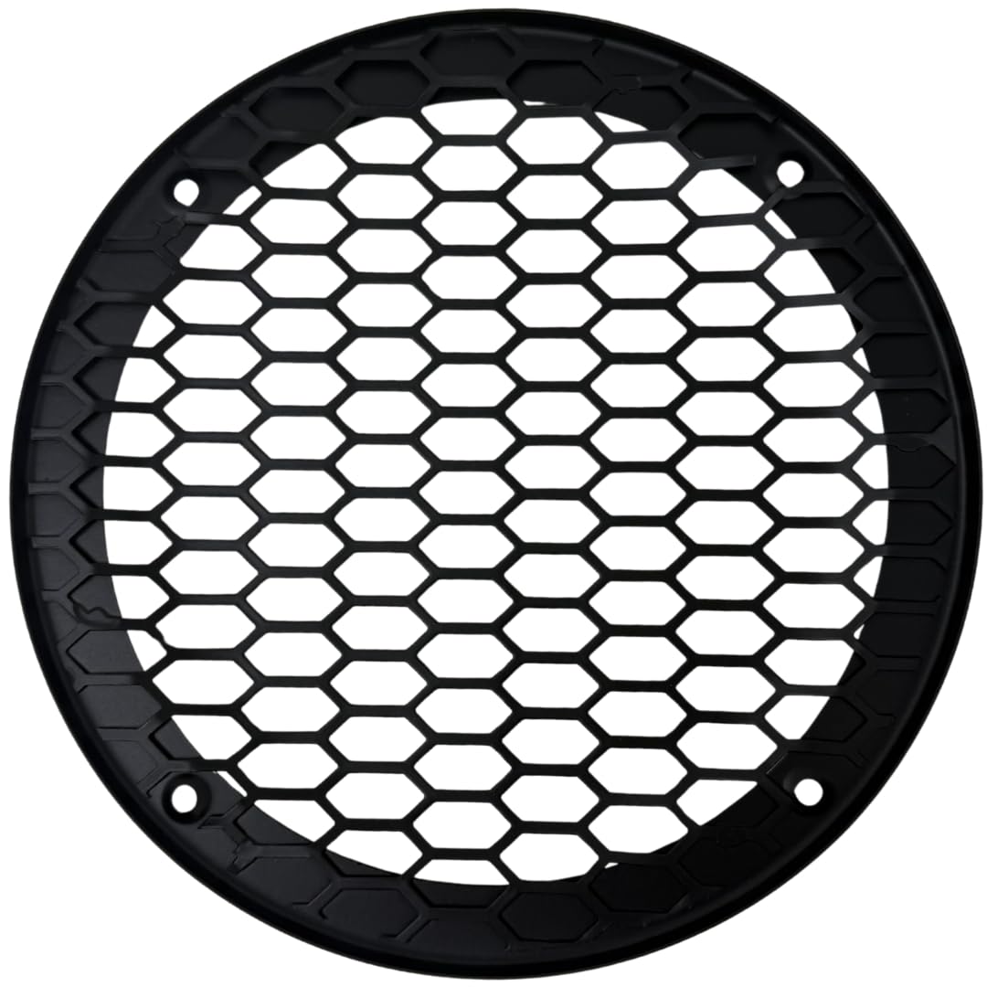 Bass Rockers 6.5" Metal Speaker Grill Cover Heavy-Duty Honeycomb Mesh Protective Grille Guard, Universal Fit for 6.5" Car Audio Door Speakers & Custom