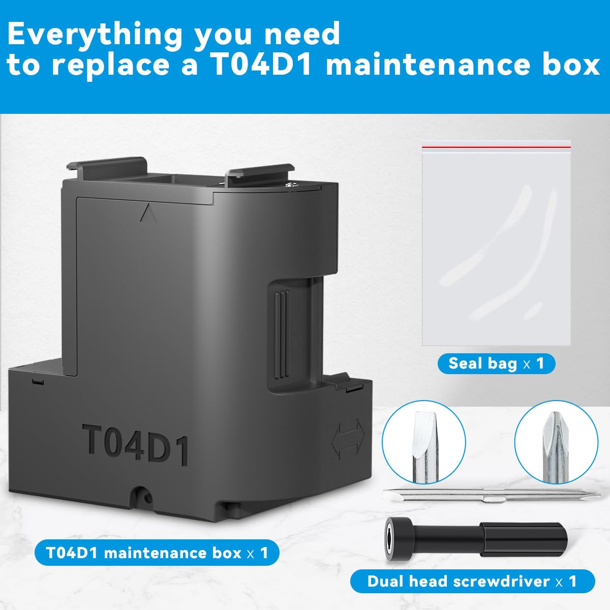 Poschink T04D1 T04D100 Ink Maintenance Box for ET-15000 ET-3750 ET-3760 WF-2860 ET-4760 ET-3850 ET-4850 XP-5100 ET-3710 ET-5150 ET-3830 ET-M1000