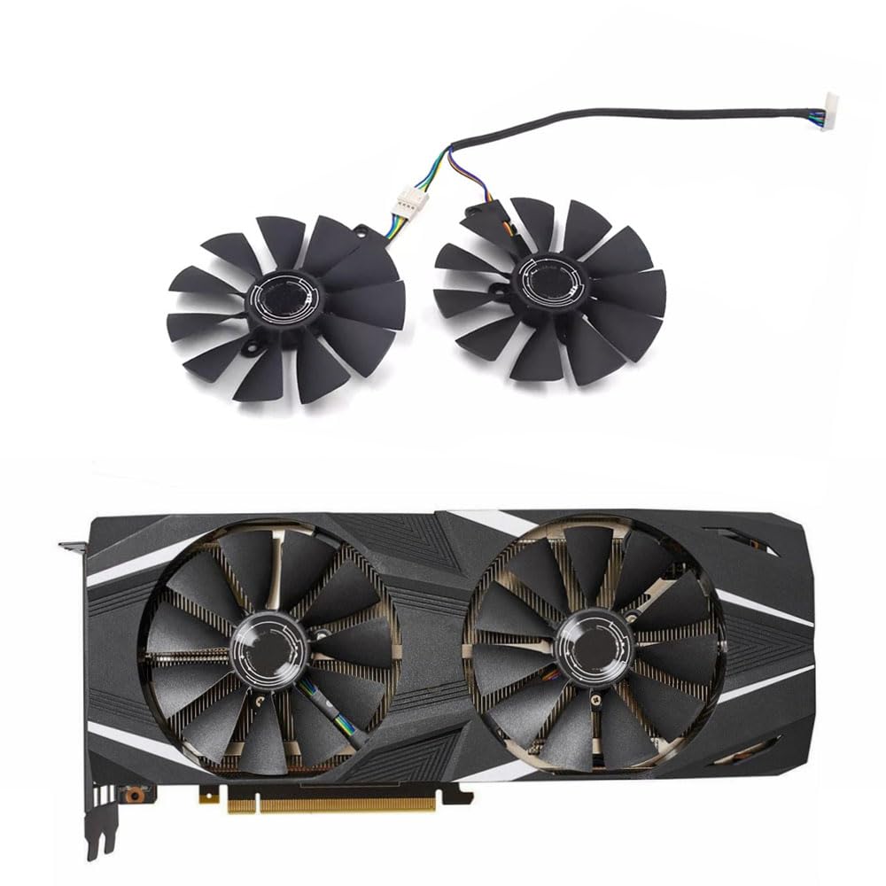 Rakstore T129215SH FDC10U12S9-C 87mm Graphics Card Cooling Fan Replacement for ASUS RTX 2080 Ti Dual Quiet Cooler Fan