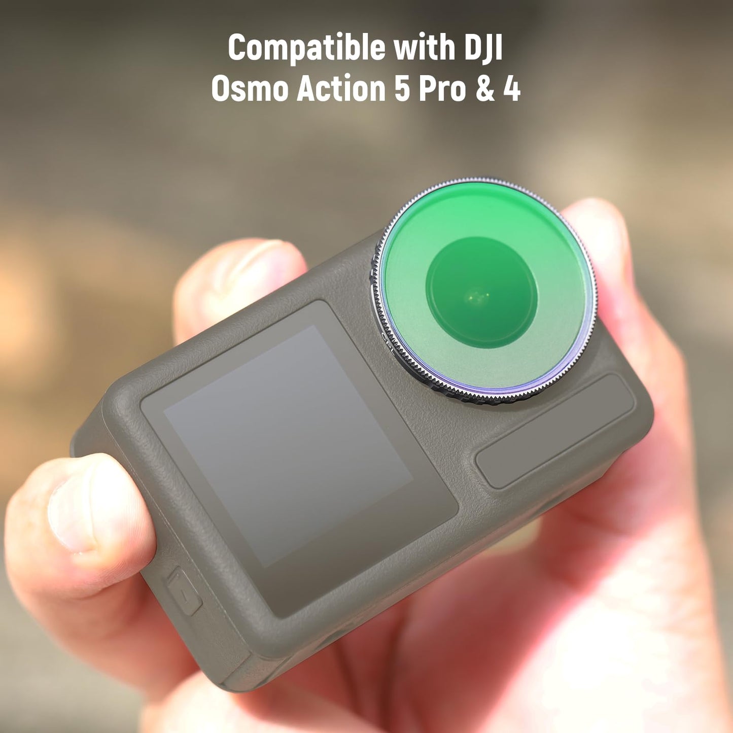 NEEWER Adjustable CPL Filter Compatible with DJI Osmo Action 5 Pro & Action 4, Screw On Circular Polarizing Lens Filter Multicoated HD Optical Glass