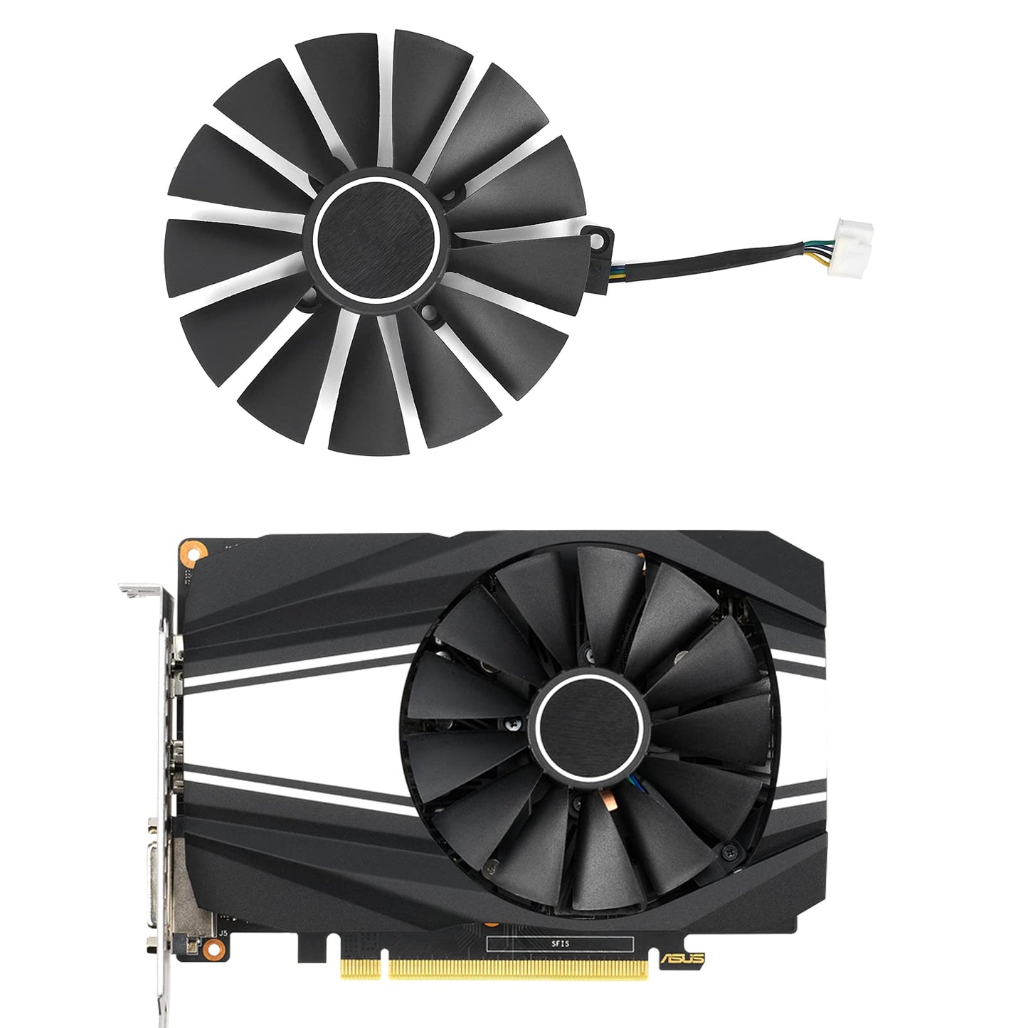 inRobert PLD10010B12HH 95MM 6Pin GPU-Cooling-Fan for ASUS GTX-1650-1660-SUPER-GTX1660-Ti Graphics Card