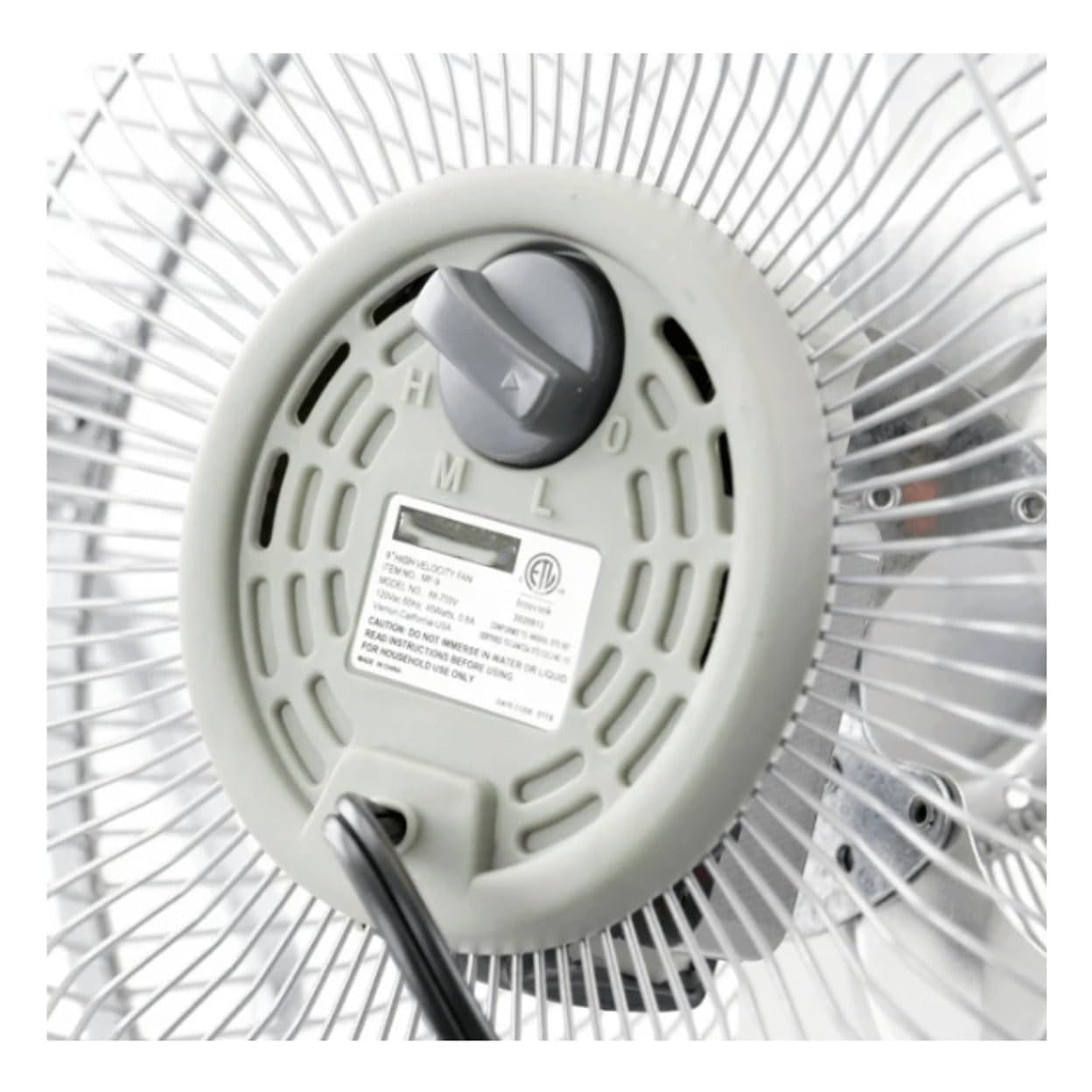 Orixforce 9-Inch High Velocity All Metal Fan - Silver Finish Desk Fan with Quiet Operation, 3-Speed Settings & 360° Tilt for Home and Office Cooling
