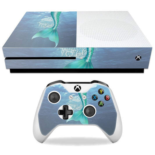 MightySkins Skin Compatible with Microsoft Xbox One S - Im Really A Mermaid | Protective, Durable, and Unique Vinyl Decal wrap Cover | Easy to Apply