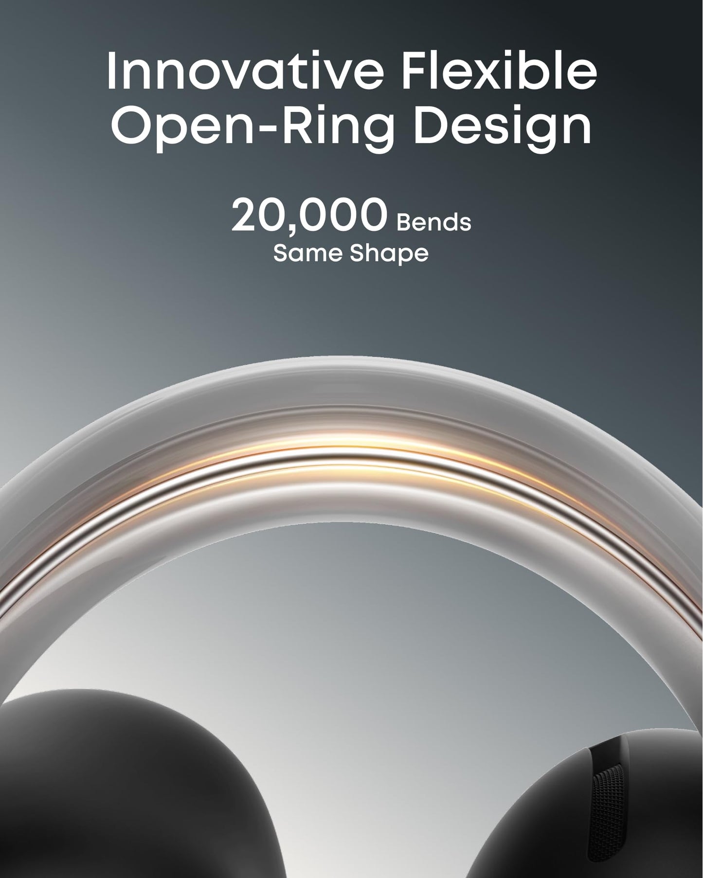 Soundcore AeroClip by Anker, Open-Ear Earbuds, Clip-On Headphones, Adaptive Comfort, Clear Calls with 4 Mics and AI, Stable Fit, 12mm Drivers