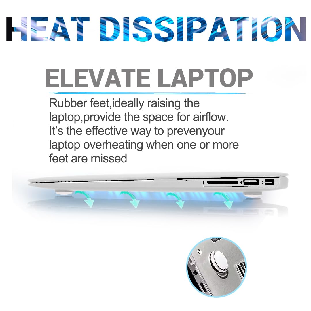 LeFix Pack of 12 Rubber Silicone Feet Dot(Diameter:0.575inch) with Adhesive,Compatible with DELL,Asus,Lenovo,HP Laptop,Computer Case,Keyboard