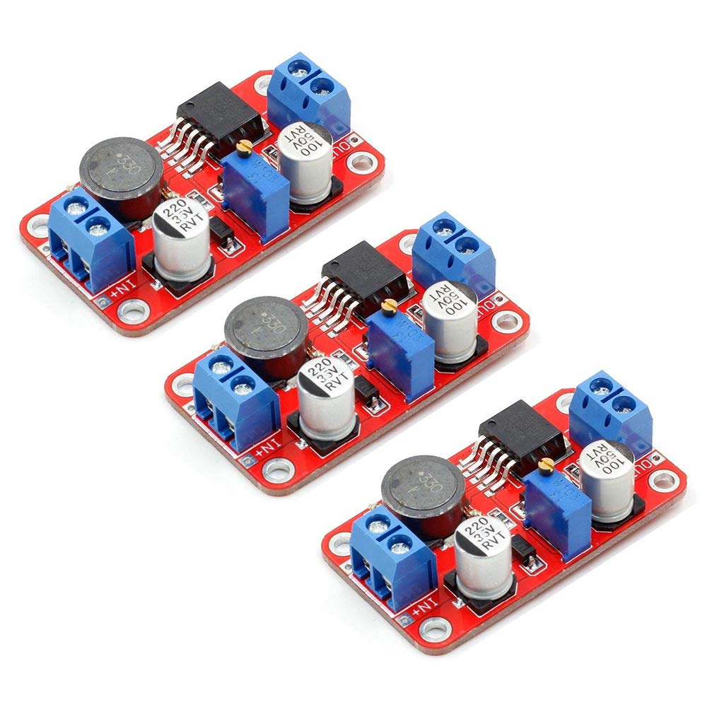 ACEIRMC 3pcs XL6019 5A High Power Current DC to DC Step-up 5V 6V 12V 24V 3-35V to 5-40V XL6019 Converter Adjustable Voltage Regulator Power Modules…