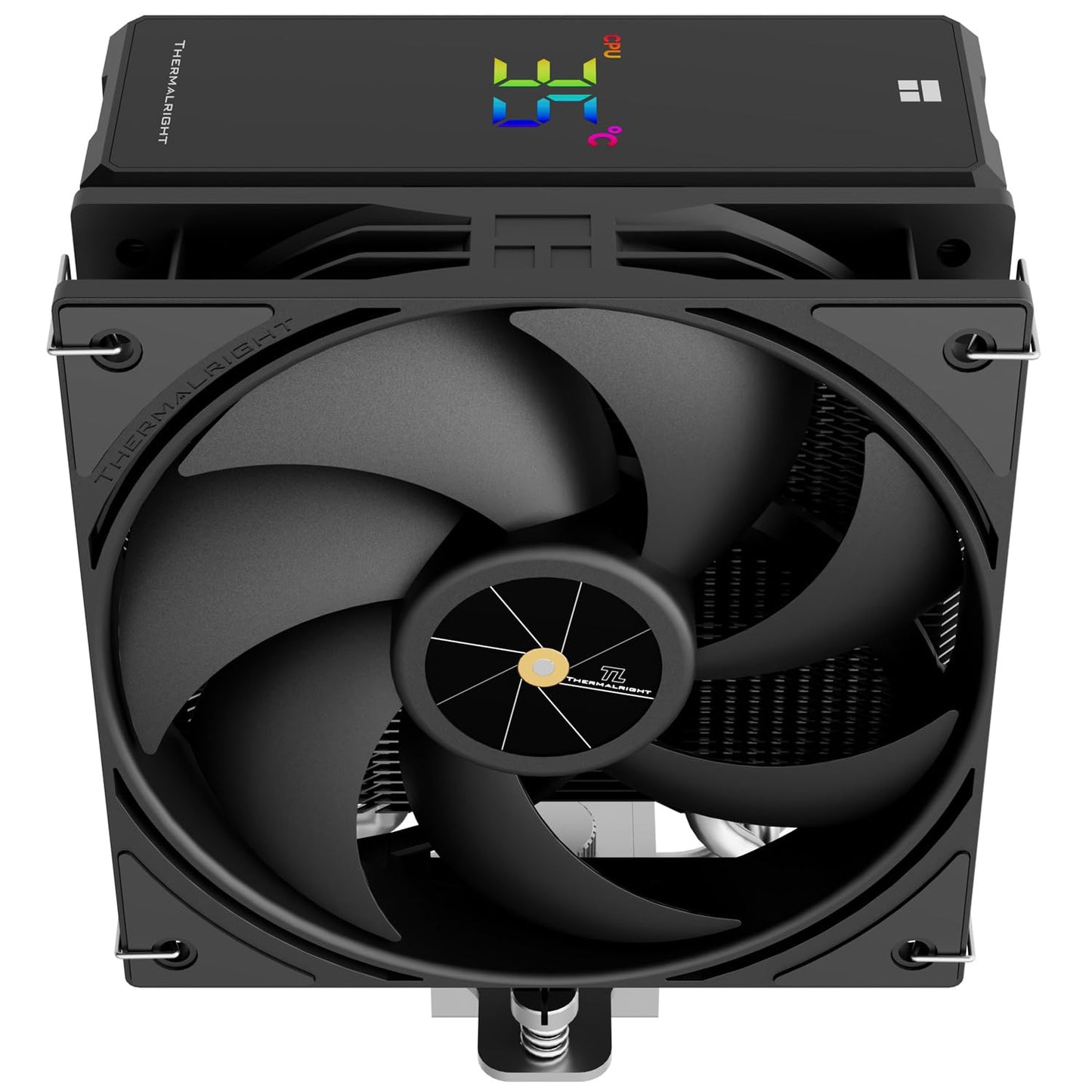 Thermalright Assassin X 120R Digital Black CPU Cooler, Digital Screen Top Cover CPU Air Cooler, Computer Heatsink Cooling, 2000RPM Speed, Support