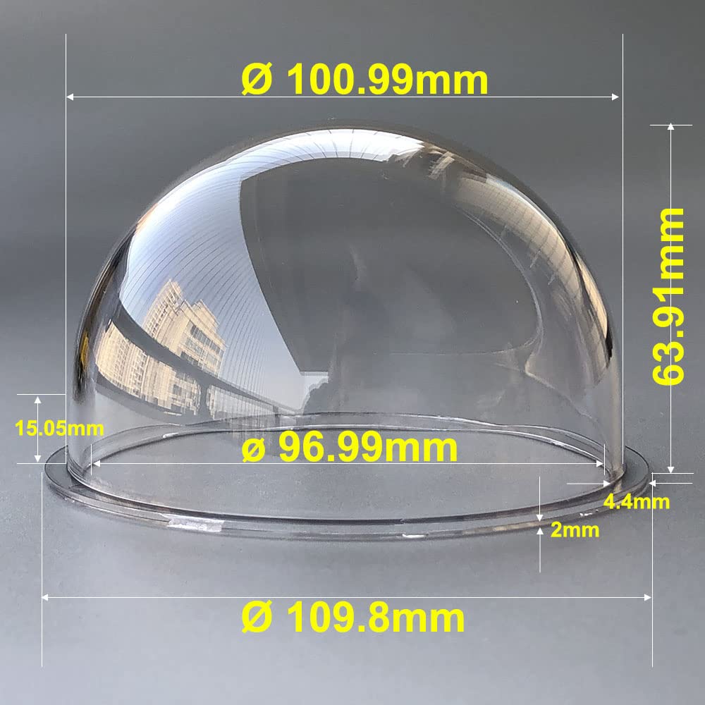 4.3 Inch Outdoor Waterproof Polycarbonate PC Clear Ball Cover Heightened Surveillance Security CCTV Camera Dome Protective Housing Optical Round