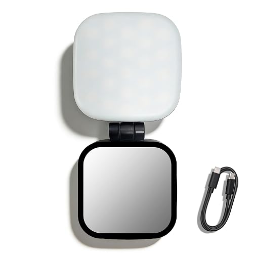 Suptig Magnetic Selfie Light, Selfie Light Phone Light Compatible for iPhone Magsafe, RGB 360° LED Selfie Ring Fill Light with Mirror