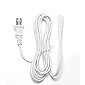 Omnihil (White) 5 Feet AC Power Cord Compatible with TENKER Q5 Projector, 1500 Lumens LED Mini Projector Support 1080P HDMI USB TF VGA AV, Multimedia