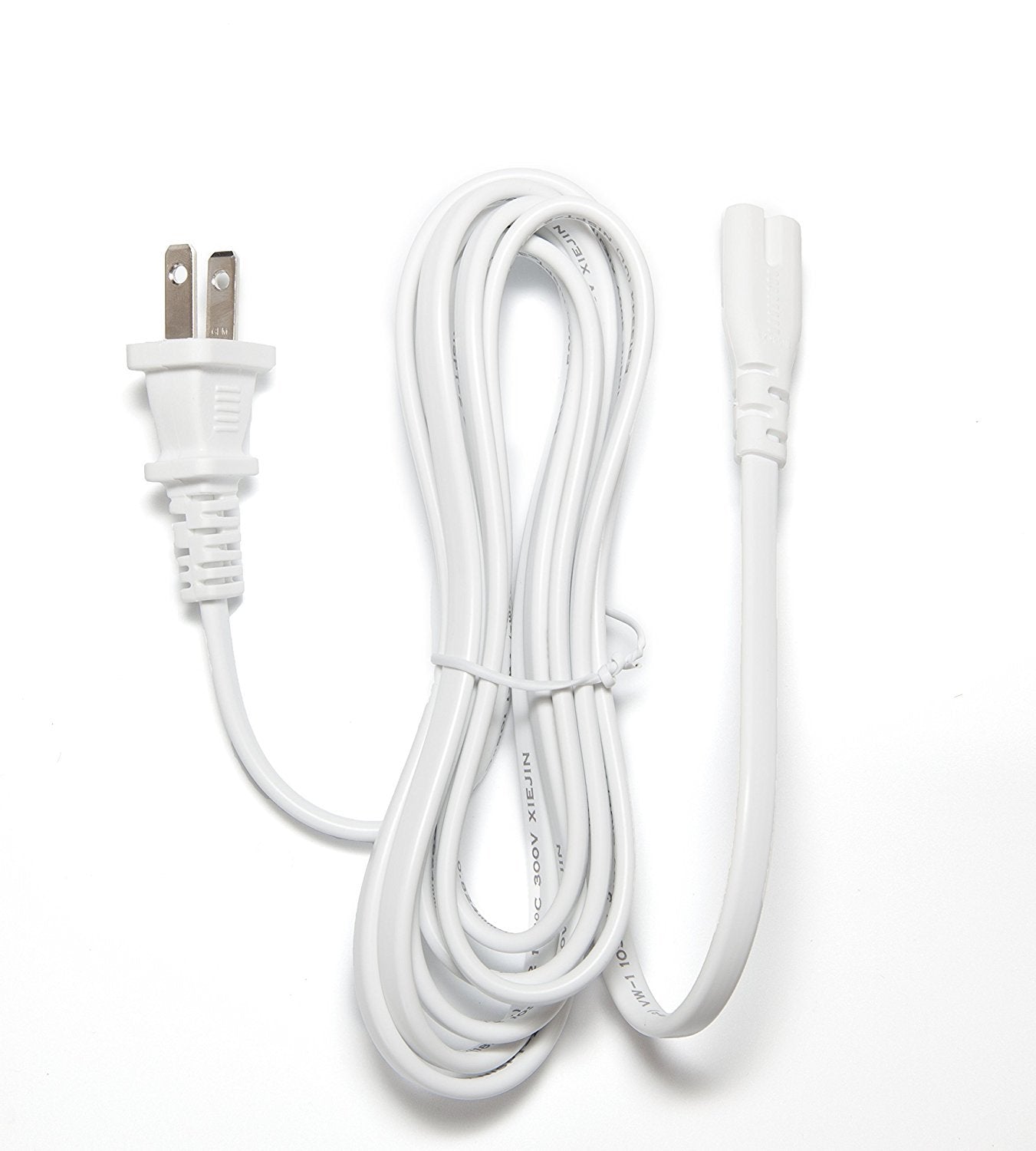 Omnihil (White) 5 Feet AC Power Cord Compatible with TENKER Q5 Projector, 1500 Lumens LED Mini Projector Support 1080P HDMI USB TF VGA AV, Multimedia