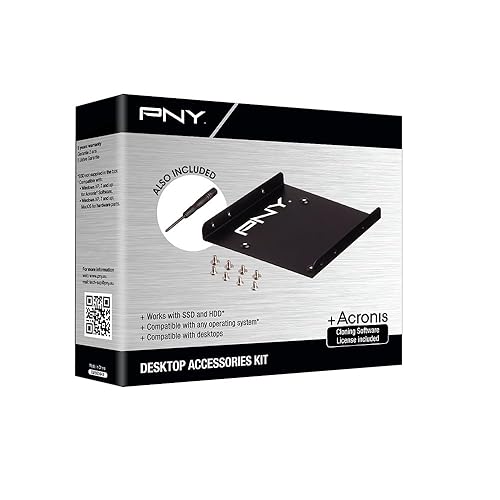 PNY Mounting kit for SSD or HDD 2.5 "Internal Bay, USB 3.0 Enclosure and cloning Software.