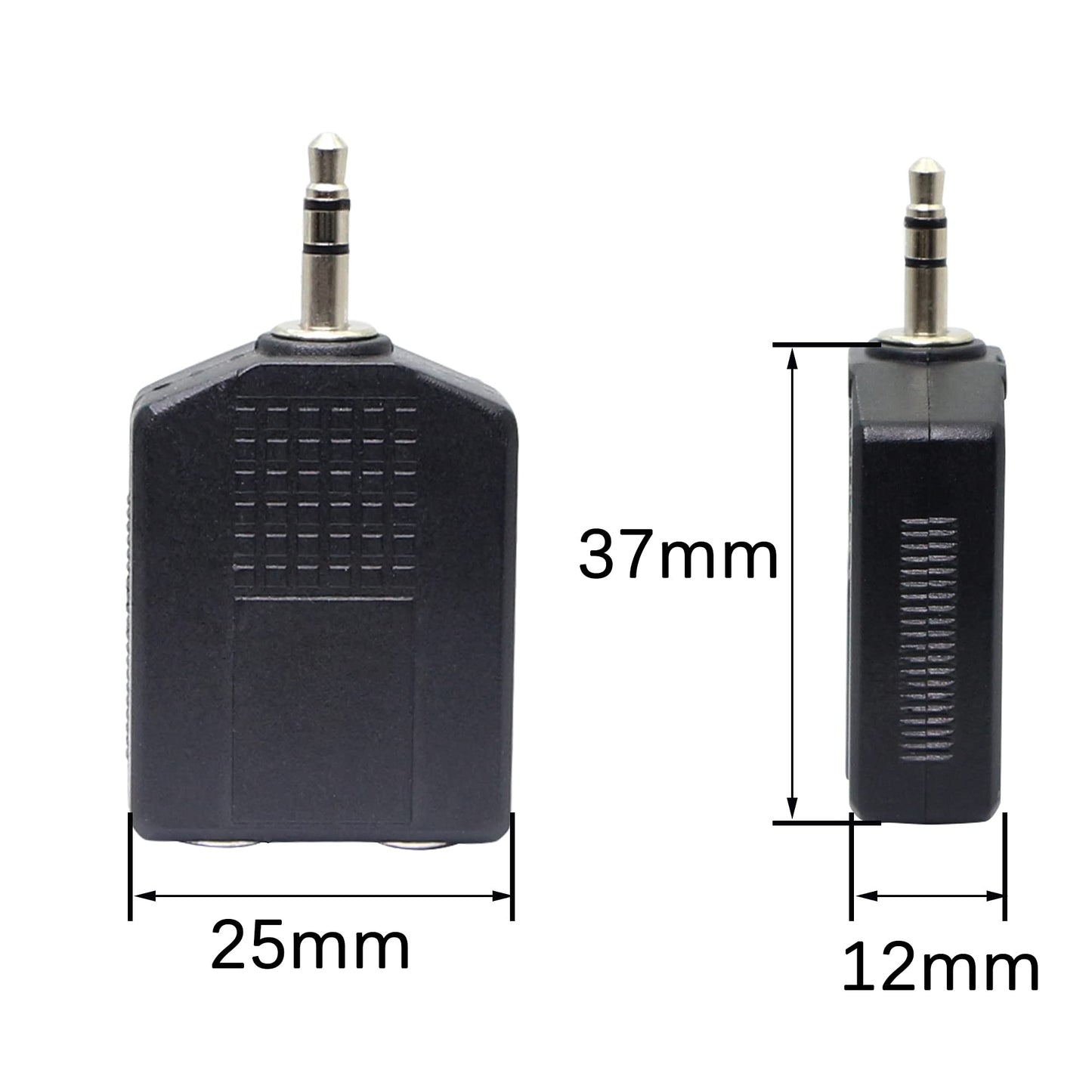 PNGKNYOCN 3.5mm (1/8 Inch) to 6.35mm (1/4 Inch) Stereo Audio Splitter?TRS 3.5mm Male to Two 6.35mm Female nterconnect Audio Connector Adapter(2-Pack)