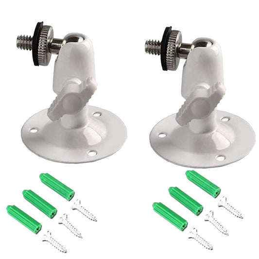 LYLGO (Pack of 2) Camera Bracket Mount Metal OutdoorIndoor Use Security Housing Bracket for CCTV Suvellicance System White Mounting Bracket Security
