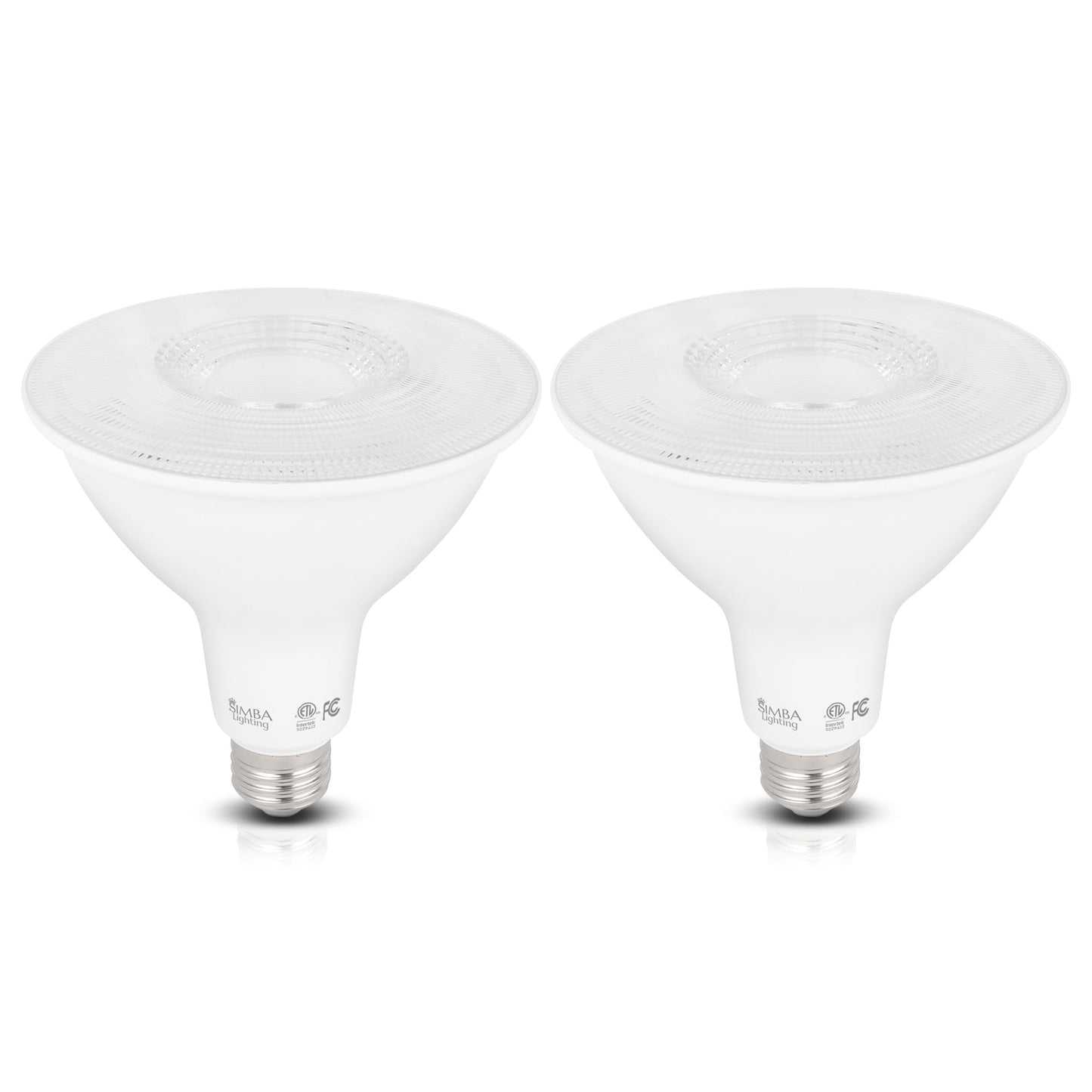 Simba Lighting LED PAR38 18W 120V ETL Listed Light Bulb E26, 5000K, 2 Pack