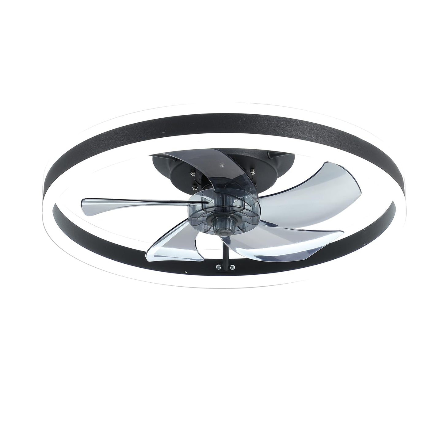 YIHANTLZ Smart Ceiling Fan with Light, 6-Speed Quiet Reversible Fan with Remote Control, 25W LED Light with Adjustable Brightness & Color Temperature