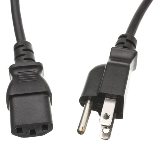 15 feet Computer/Monitor Power Cord, C13 Female to NEMA 5-15P Male Plug, 3 Pin, 18 AWG, SVT, 10 Amp, C13 to Nema 5-15P Power Cable for PC/Monitor