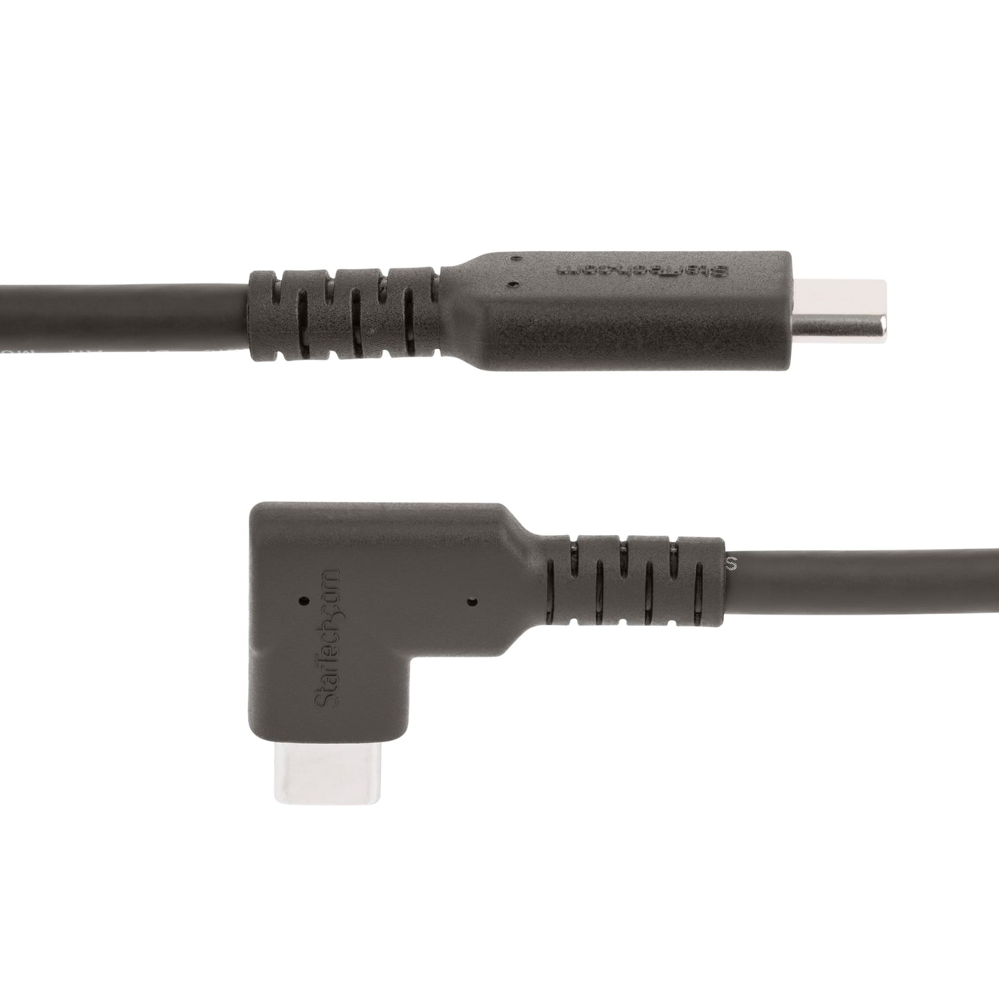 StarTech.com 3ft (1m) Rugged Right Angle USB-C Cable, USB 3.2 Gen 2 (10 Gbps), Full-Featured USB C to C Data Transfer Cable, 4K 60Hz DP Alt Mode, 100W