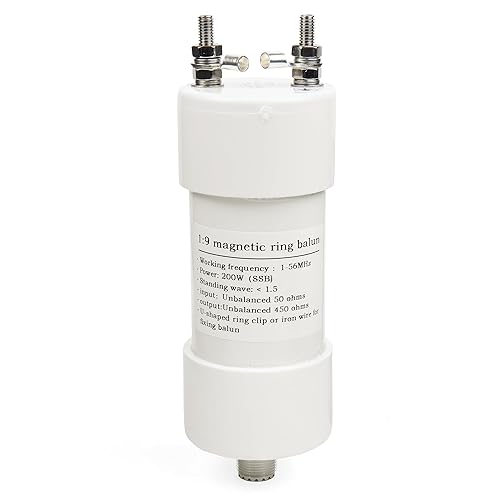 Femei 1-56MHz 200Watt HF Balun DIY Waterproof Antenna Balun 1:9 Ratio Balun 50 Ohm to 450 Ohm (1:9)