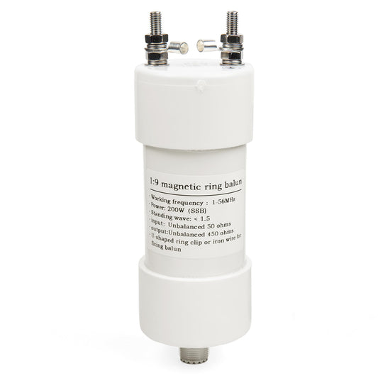 Femei 1-56MHz 200Watt HF Balun DIY Waterproof Antenna Balun 1:9 Ratio Balun 50 Ohm to 450 Ohm (1:9)