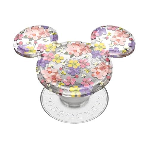 PopSockets Adhesive Phone Grip, Holder, Phone Stand, Disney - Translucent Mickey Cascading Flowers