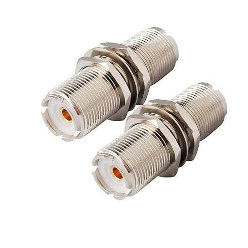 RedYutou SO-239 Adapter Connector SO-239 UHF Female nut to SO239 Jack Bulkhead Panel Adapter 2pcs