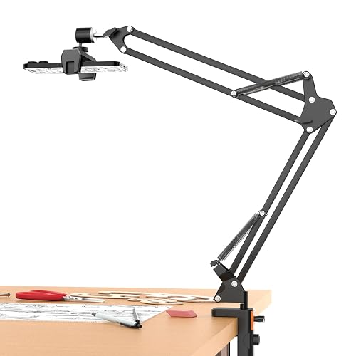 UBeesize Overhead Phone Mount, Flexible Webcam Arm with Phone Holder and Ball Head, Overhead Tripod for Phone Drawing Live Streaming Cooking Flat