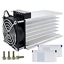 LCLCTC SSR Heat Sink with 120v Fan for Three 3 Phase Solid State Relay 10-100A;Radiator;Heatsink;Suitable for 40A 60A; Aluminum etc. (Heat Sink)
