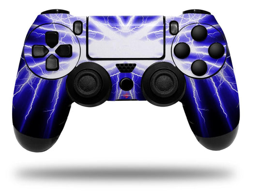 WraptorSkinz Decal Vinyl Skin Compatible with Sony PlayStation 4 Controller Lightning Blue (Controller NOT Included)