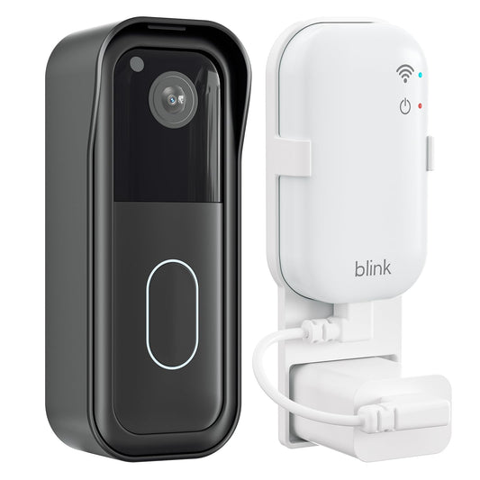 Blink Doorbell Mount for All-New Blink Video Doorbell, with Outlet Wall Mount for Sync Module Core,No Drilling No Screws Camera Mounting Holder, Easy