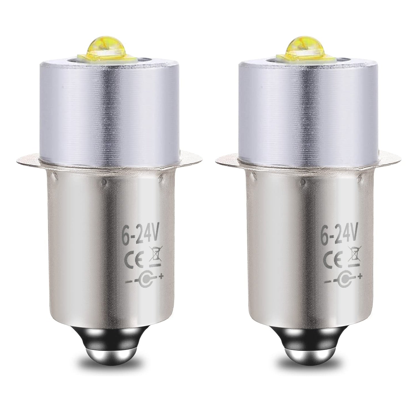 LudoPam LED Flashlight Bulb DC 18V 6-24V Upgrade Bulb Compatible for Ryobi Milwaukee Craftsman Flashlight Lamp 2 Pack