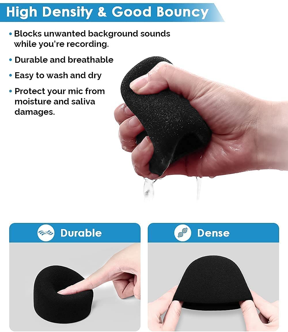 Etour Yeti Microphone Pop Filter with Foam Windscreen [Custom Built for Blue Yeti Mic] 5.8 inch Diam 2 Layers high Density Pop Filter for Mic Cover