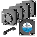 WINSINN 40mm Blower Fan 5V, 3D Printer Micro 5 Volt Fans Blower 4010 Dual Ball Bearing, with Air Guide Parts, 40mmx10mm 2PIN (Pack of 5Pcs)