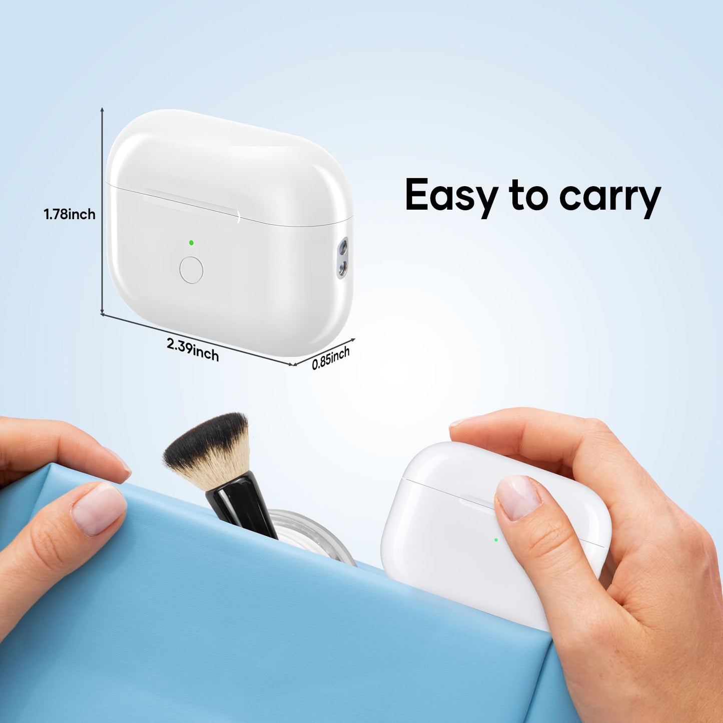 Compatible for AirPods Pro 2 Charging Case Replacement AirPod Pro 1st 2nd Generation Charger Case with Wireless Charging Bluetooth Pairing Sync Button