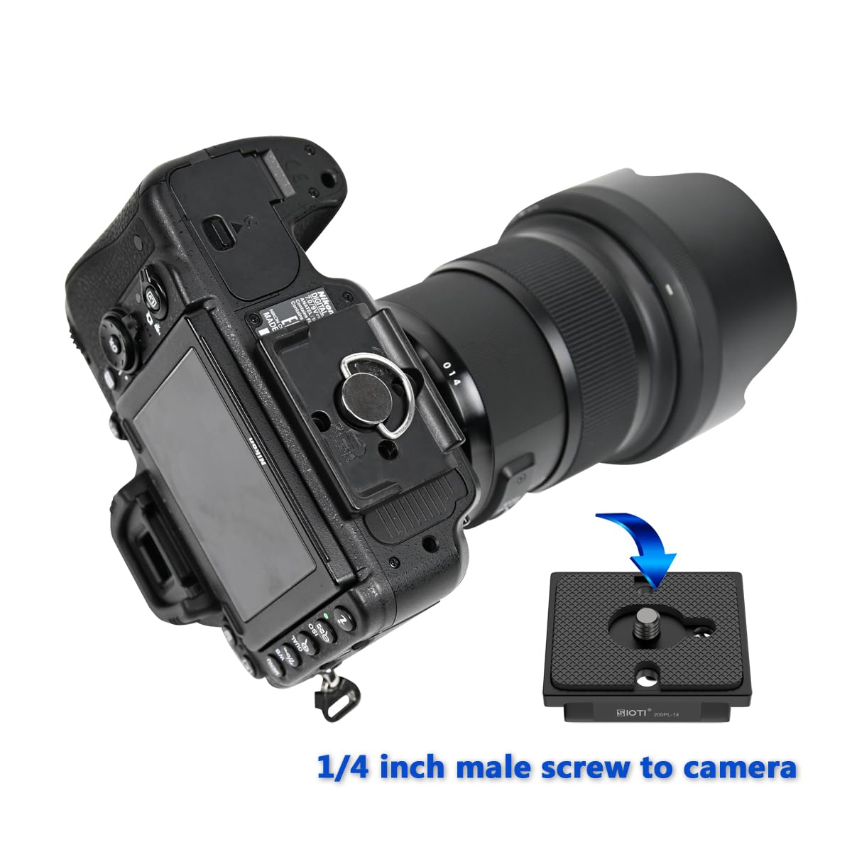 SIOTI 200PL-14 Quick Release Plate to RC/RC2/XPRO, 200PL-14 QR, Compatible for Manfr0tt0 Tripods Head with RC/RC2/XPRO Rapid Connect System