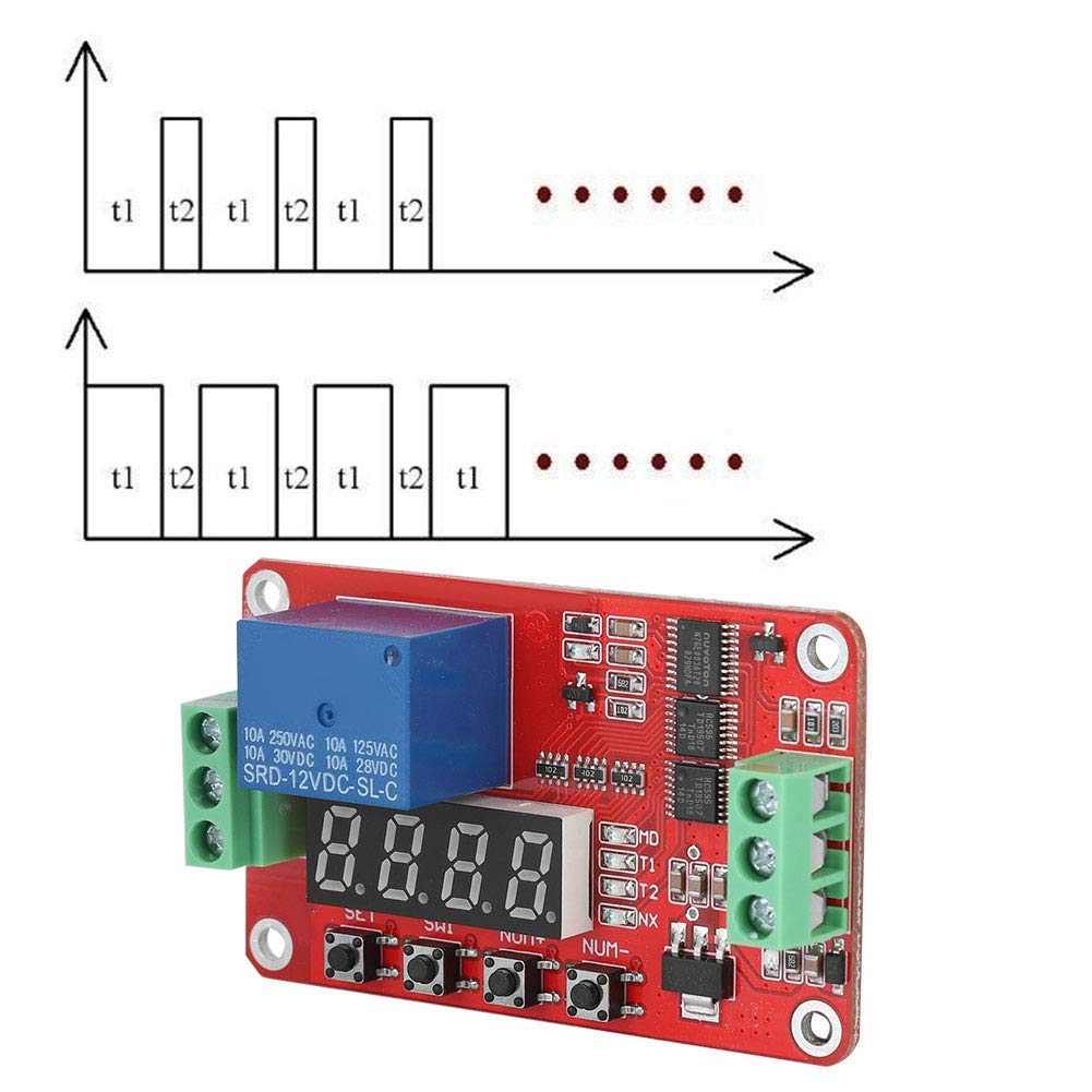 FRM01 Multifunction Infinite Loop Timing Self-Lock Relay Cycle Timer Module Automation Delay