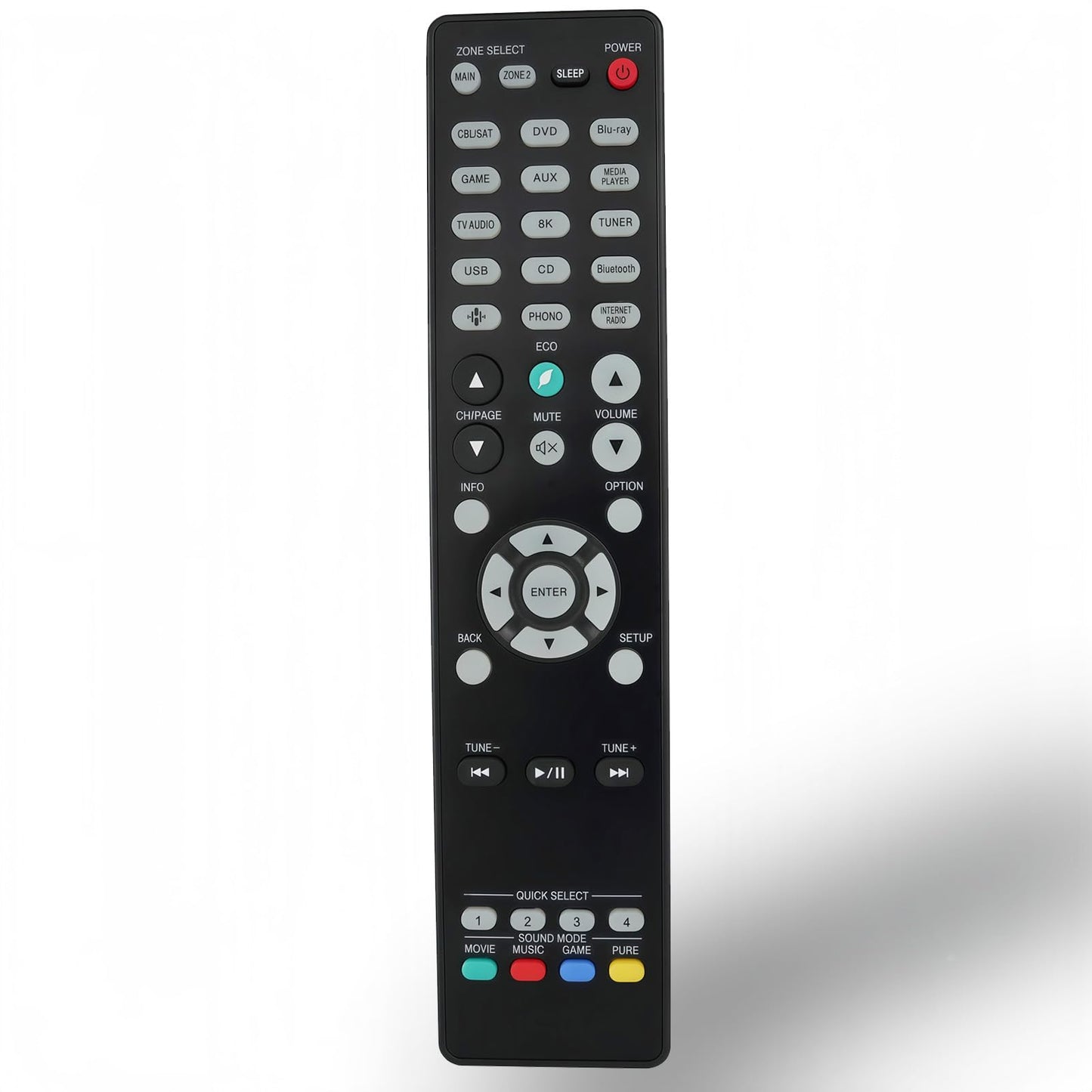 IR Replacement Remote Control for Denon AVR-S740H RC-1253 AVR-S760H RC-1217 AVR-S940H DRA-800H AVR-X2200W AVR-X2700H AVR-X3300W AVR-X1700H Home