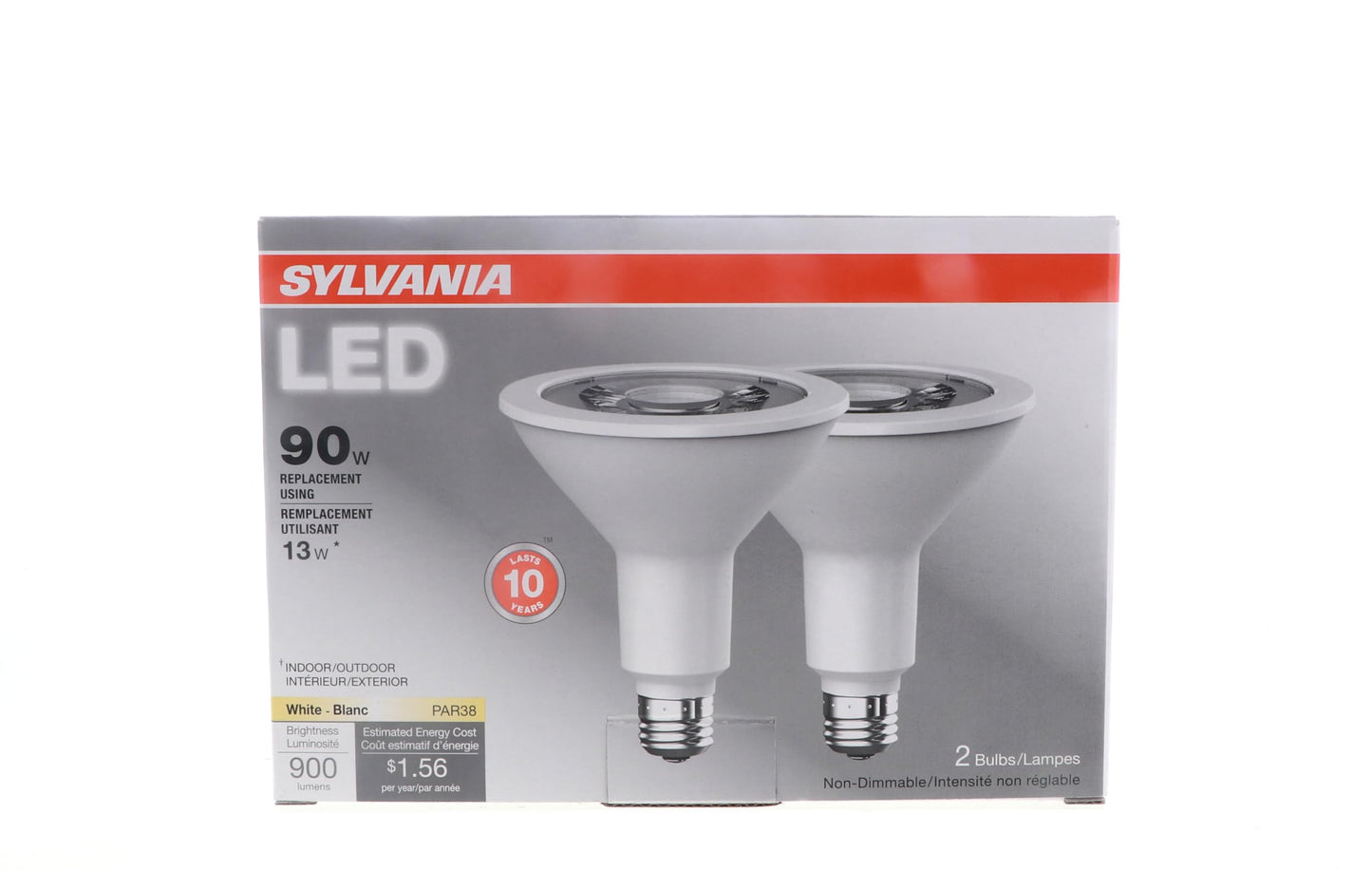 SYL 13w Par 38 Led Flood Size 2pk Sylvania 13w Par 38 Led Flood 2pk