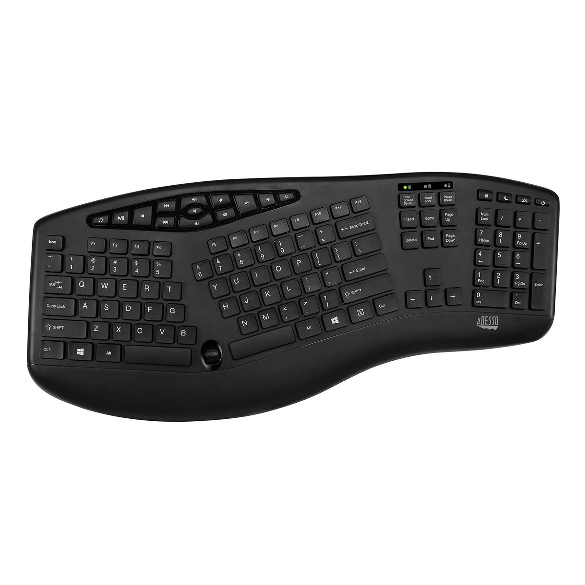 Adesso WKB-1600CB TruForm Wireless Ergonomic Keyboard & Optical Mouse Combo