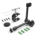 MOKOSE 10 inch Articulating Magic Arm with Super Clamp and Wall Mount Base,Friction Arm Mount for LCD Monitor LED Light Camera Rig