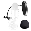 Etour Yeti Microphone Pop Filter with Foam Windscreen [Custom Built for Blue Yeti Mic] 5.8 inch Diam 2 Layers high Density Pop Filter for Mic Cover