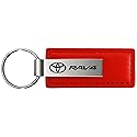 AU-TOMOTIVE GOLD, Inc. Officially Licensed Red Leather Key Fob for Toyota Rav4
