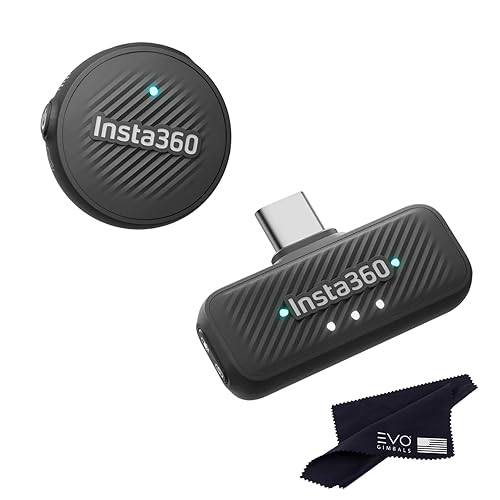Insta360 Mic Air,Ultralight 7.9g Transmitter, as Compact as a Coin, 48kHz Audio with Built-in Noise Reduction, 10-Hour Battery Life, 300m Range