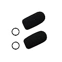 Replacement aviation microphone windscreens for Bose, Lightspeed, David Clark, Crystal Mic (Two (2) Pack Standard Model)