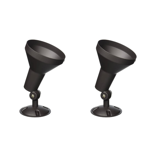 Nuvo SF77/494/02 Outdoor Floodlight with Adjustable Swivel, Bronze, 1 Light, 2 Pack