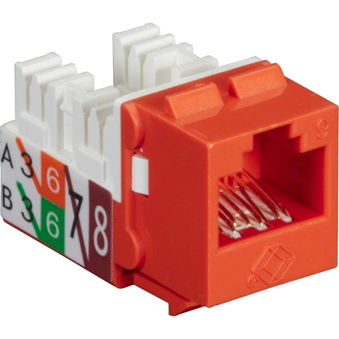 Black Box CAT6 Keystone Jack UNSHLD 110 PNCH OR