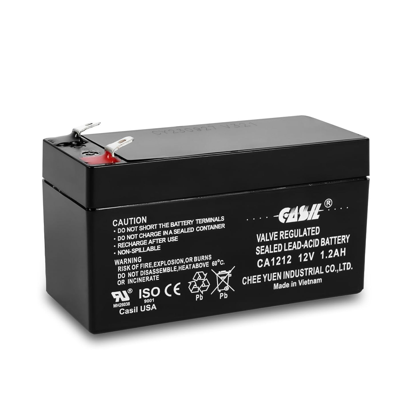 Casil 12V 1.2Ah SLA AGM Battery - Rechargeable Auxiliary Power - Compatible with Mercedes-Benz N000000004039